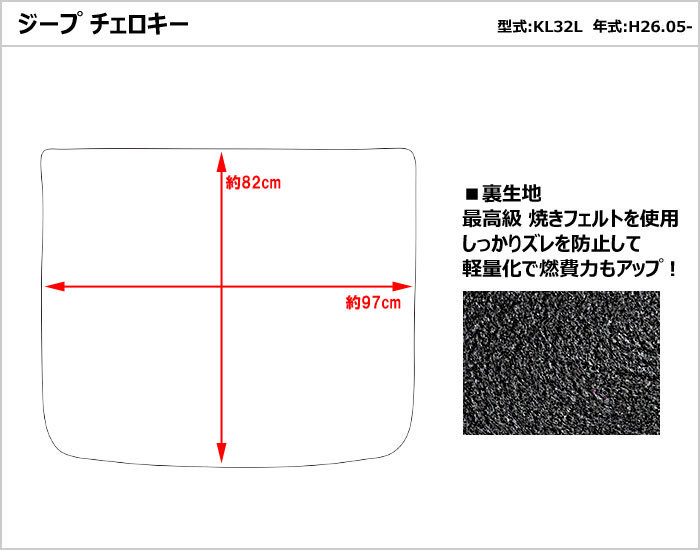 クライスラー ジープ チェロキー KL系 ラゲッジマット フロアマット